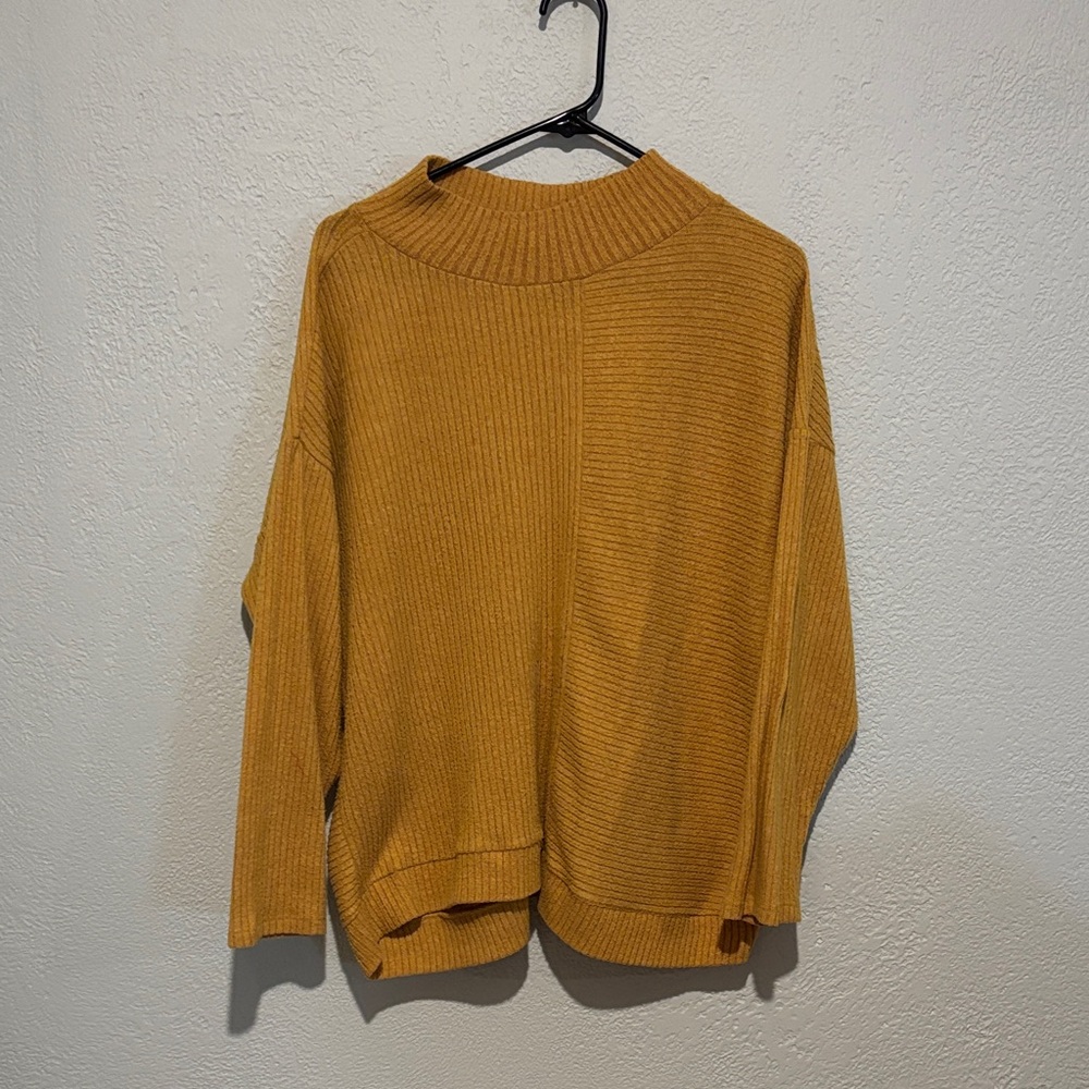 Chris & Carol Mustard Cowl Neck Sweater